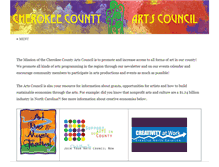 Tablet Screenshot of cherokeeartscouncil.org